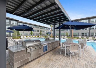 Outdoor Grills by Pool